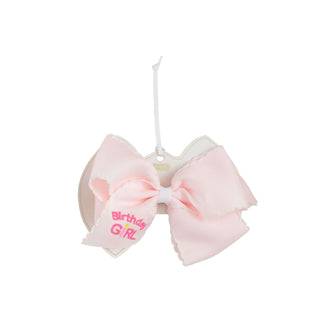 Embroidered Birthday Bows - Mud Pie-Hair Accessories-Simply Blessed Children's Boutique