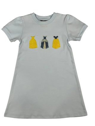 Emma Jean Kids Light Blue Princess Applique Dress-Misc.-Simply Blessed Children's Boutique