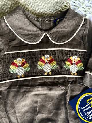 Emma Jean Kids Turkey Lurkey Boys Long Sleeve Bubble-Misc.-Simply Blessed Children's Boutique