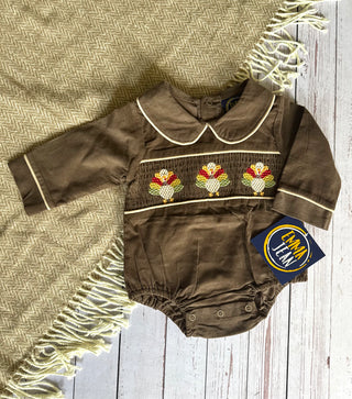 Emma Jean Kids Turkey Lurkey Boys Long Sleeve Bubble-Misc.-Simply Blessed Children's Boutique
