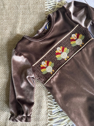 Emma Jean Kids Turkey Lurkey Girls Romper-Misc.-Simply Blessed Children's Boutique