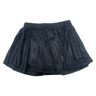 Emma Jean Kids Sparkle Blakely Skort in black. Twirl-ready skort with built-in shorts and metallic shimmer for parties or play.