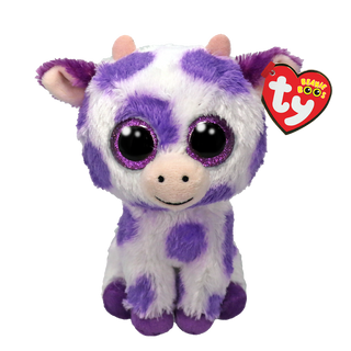 Ethel Purple Spotted Cow Beanie Boo - TY