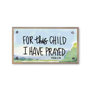 "For This Child I Have Prayed" Nursery Wood Block – Meaningful Baby Keepsake-Home/Gift-Simply Blessed Children's Boutique
