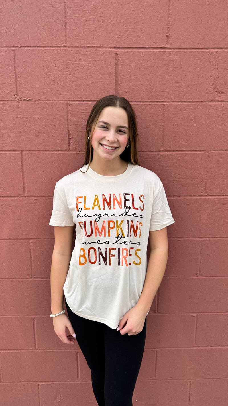 Flannels, Pumpkins, Bonfires Shirt
