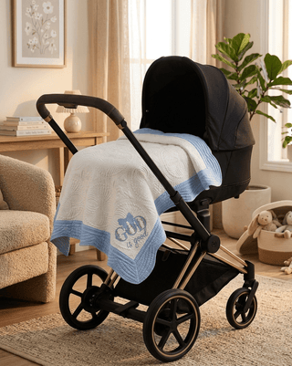 "God Is Good" Heirloom Embroidered Baby Quilt – Soft Nursery Bedding-Blankets/Swaddles-Simply Blessed Children's Boutique