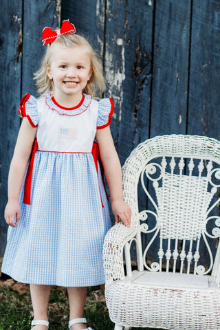 Grand Ole Flag Dress-Girls Dresses-Simply Blessed Children's Boutique