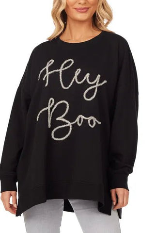 Hey Boo Matching Mom & Me Sweatshirt - Mud Pie-Misc.-Simply Blessed Children's Boutique
