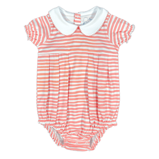 Heyward House Blush Waves Girls Pleated Bubble-Infants-Simply Blessed Children's Boutique
