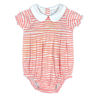 Heyward House Blush Waves Girls Pleated Bubble