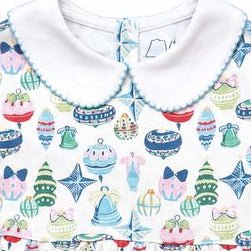 Heyward House Girls Long Sleeve Holiday Play Shirt With Red Leggings - Christmas Ornament-Girls Outfit Sets-Simply Blessed Children's Boutique