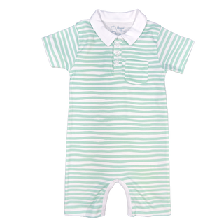 Heyward House Mint Waves Collared Playtime Romper