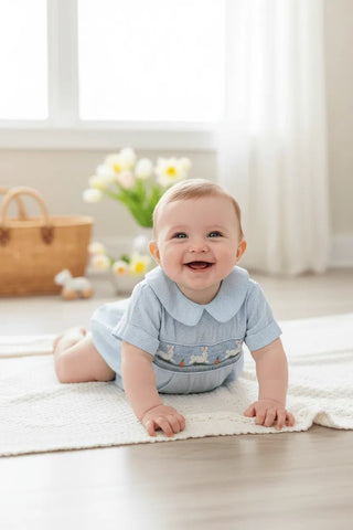 Hippity-Hoppity Boys Smocked Easter Bubble-Infants-Simply Blessed Children's Boutique