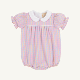Holly Day Bubble – Woodstock Park Plaid/Worth Ave White | The Beaufort Bonnet Company-Baby One-Pieces-Simply Blessed Children's Boutique