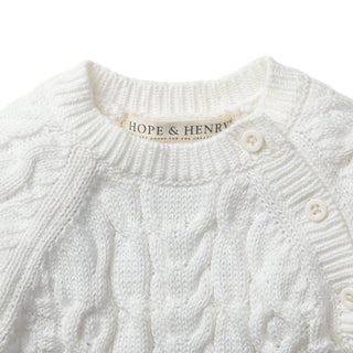 Hope and Henry Organic Knit Sweater Romper for Baby-Infants-Simply Blessed Children's Boutique