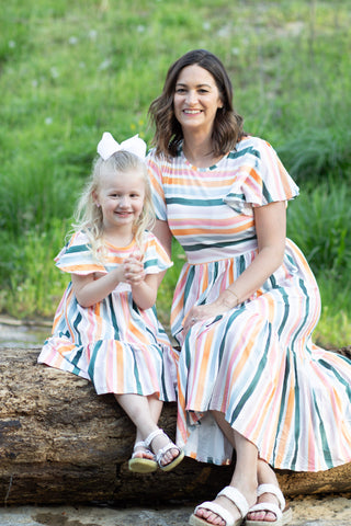 Mom & Me Boho Stripe Dress