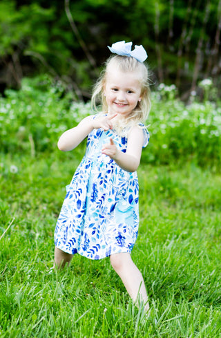 Tropical Blue Sundress