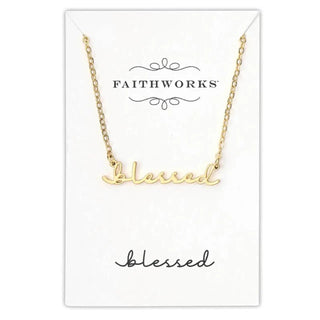 Inspirational Word Necklace by Faithworks-Women's Necklace-Simply Blessed Children's Boutique