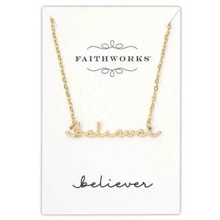 Inspirational Word Necklace by Faithworks-Women's Necklace-Simply Blessed Children's Boutique
