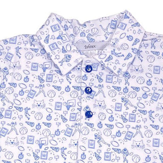 Ishtex Boys Royal Active Wildcat Sports Polo Shirt-Boys Short Sleeve Shirts-Simply Blessed Children's Boutique