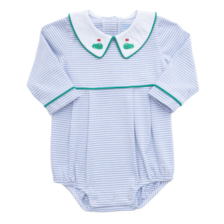 Itsy Bitsy Baby Boys Light Blue Golf Bubble with Embroidered Collar-Boys One-Piece-Simply Blessed Children's Boutique