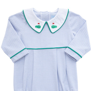 Itsy Bitsy Baby Boys Light Blue Golf Bubble with Embroidered Collar-Boys One-Piece-Simply Blessed Children's Boutique