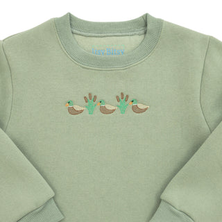 Itsy Bitsy Toddler Boys Embroidered Mallard Trio Sweatshirt Pullover-Boys Sweatshirt/Pullover-Simply Blessed Children's Boutique