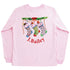 J. Bailey Girls Long Sleeve Logo Tee- Stockings on Pink