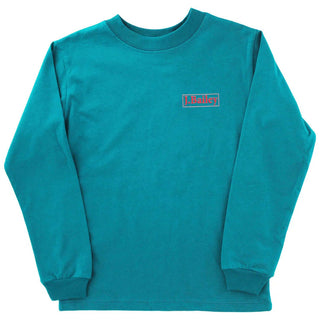 J. Bailey Long Sleeve Logo Tee - Santa Dog on Teal - Simply Blessed Children's Boutique