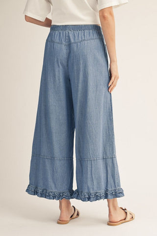 Jodifl High Waist Wide Leg Washed Denim Pants-Women's Jeans-Simply Blessed Children's Boutique