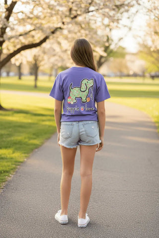 Kids Puppie Love Easter Egg T-Shirt-Girls Graphic Tees-Simply Blessed Children's Boutique