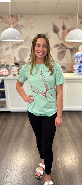 Ladies Glitter Bunny Shirt - Mom & Me - Simply Blessed Children's Boutique