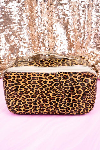 Leopard Expandable Makeup Bag-Bags-Simply Blessed Children's Boutique