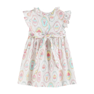 Lil Cactus Birthday Girl Smocked Dress - Pink & White Toddler Cupcake Outfit-Girls Dresses-Simply Blessed Children's Boutique