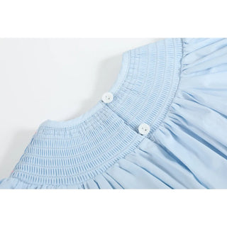 Lil Cactus Blue and Pink Bow Smocked Romper | Sweet Southern Style for Your Little Darling