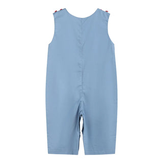 Lil Cactus Blue Farm Animal Smocked Overalls | Country Charm for Everyday Play