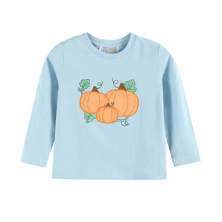 Lil Cactus Light Blue Pumpkin Shirt with Brown Pants Set
