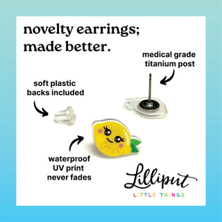 Lilliput Christmas Stud Earrings - Nutcracker, Peppermint & Christmas Tree-Girls Earrings-Simply Blessed Children's Boutique