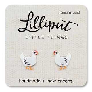 Lilliput Kids' Character Stud Earrings - Axolotl, Capybara, Chicken, Kawaii Taco, Rubber Duckie & Sloth-Girls Earrings-Simply Blessed Children's Boutique