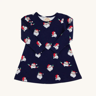 Long Sleeve Penny's Play Dress - Jolly Old St. Nick from The Beaufort Bonnet Company-Girls Dresses-Simply Blessed Children's Boutique