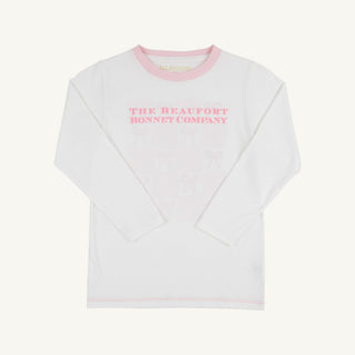 Long Sleeve Sir Proper's T-Shirt – Worth Ave White/Palm Beach Pink | The Beaufort Bonnet Company-Misc.-Simply Blessed Children's Boutique