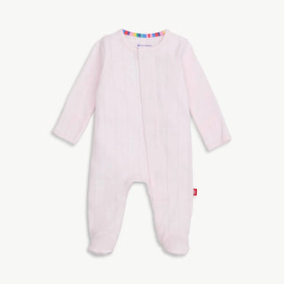 Love Lines Pink Pointelle Footie – Magnetic Me-Infants-Simply Blessed Children's Boutique