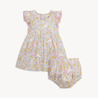 Magnetic Me Bunny Blossom Modal Flutter Sleeve Dress with Bloomers-Girls Outfit Sets-Simply Blessed Children's Boutique