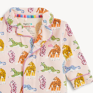 Magnetic Me Leopard Queens Right Fit Pant Romper Coverall Pajama with Piping-Infants-Simply Blessed Children's Boutique