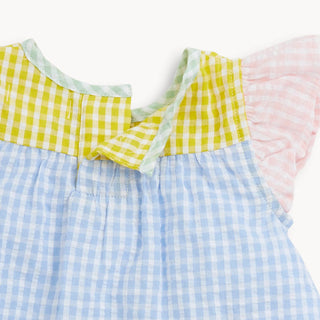 Magnetic Me Multi Gingham Woven Flutter Sleeve Top and Short Set-Girls Outfit Sets-Simply Blessed Children's Boutique