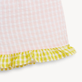 Magnetic Me Multi Gingham Woven Flutter Sleeve Top and Short Set-Girls Outfit Sets-Simply Blessed Children's Boutique