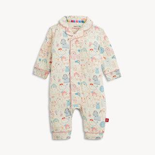 Magnetic Me Baby Girls Poodle Pawlor Coverall Romper With Piping-Infants-Simply Blessed Children's Boutique