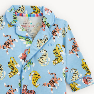 Magnetic Me Baby Boys Tiger Kings Right Fit Pant Romper Pajama With Piping-Infants-Simply Blessed Children's Boutique