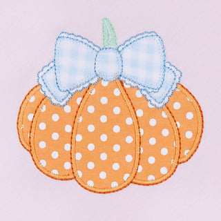 Magnolia Baby Boutique Pumpkin Applique Pink Ruffle Zip Footie - Simply Blessed Children's Boutique