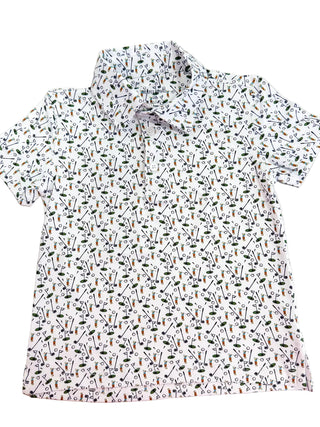 Meripex On The Green Short Sleeve Boys Polo Shirt-Boys Short Sleeve Shirts-Simply Blessed Children's Boutique